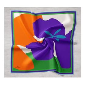 Silk Home 11398-32 Mor Desenli Tivil İpek Eşarp