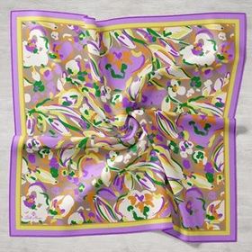 Silk Home 11405-10 Lila-Vizon Desenli Tivil İpek Eşarp