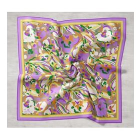 Silk Home 11405-10 Lila-Vizon Desenli Tivil İpek Eşarp