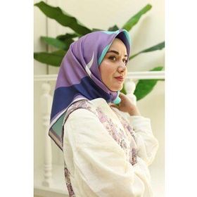 Silk Home 11405-40 Turkuaz-Fuşya Desenli Tivil İpek Eşarp