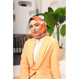 Silk Home 11408-38 Pembe-Pudra Çiçek Desen Tivil İpek Eşarp