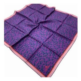 Silk Home 11412-08 Mor-Petrol Yeşili Çiçek Desenli Tivil İpek Eşarp