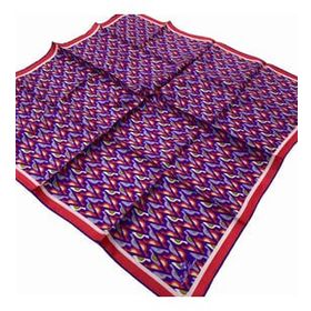 Silk Home 11413-217 Mor-Pembe Geometrik Desenli Tivil İpek Eşarp