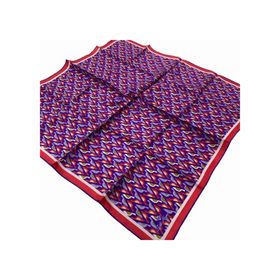 Silk Home 11413-217 Mor-Pembe Geometrik Desenli Tivil İpek Eşarp