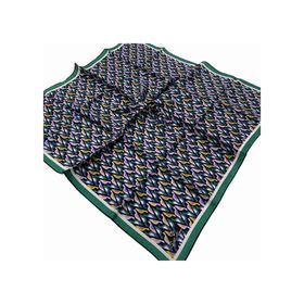 Silk Home 11413-219 Siyah-Yeşil Geometrik Desenli Tivil İpek Eşarp