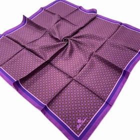 Silk Home 11414-97 Mor Geometrik Desenli Tivil İpek Eşarp