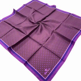 Silk Home 11414-97 Mor Geometrik Desenli Tivil İpek Eşarp
