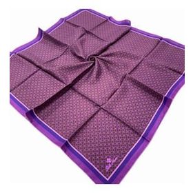 Silk Home 11414-97 Mor Geometrik Desenli Tivil İpek Eşarp