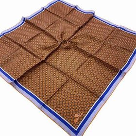 Silk Home 11414-98 Turuncu Geometrik Desenli Tivil İpek Eşarp
