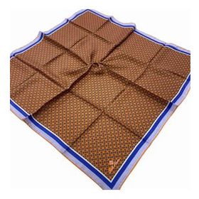 Silk Home 11414-98 Turuncu Geometrik Desenli Tivil İpek Eşarp
