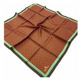 Silk Home 11414-99 Turuncu Geometrik Desenli Tivil İpek Eşarp