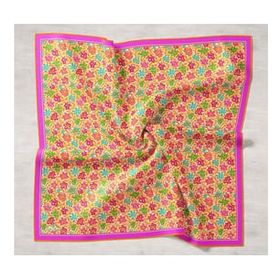 Silk Home 11428-02 Tivil Pembe Turuncu Karma Desen İpek Eşarp