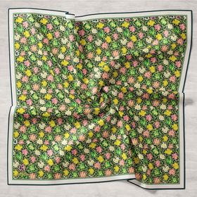 Silk Home 11428-13 Yeşil Karma Desen Tivil İpek Eşarp