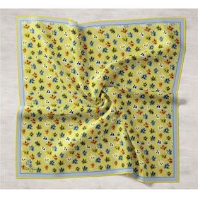 Silk Home 11428-14 Tivil Sarı Karma Desen İpek Eşarp