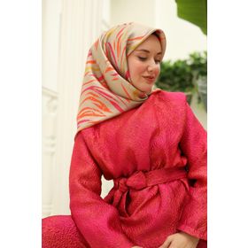 Silk Home 11432-49 Soğan Kabuğu Desenli Tivil İpek Eşarp