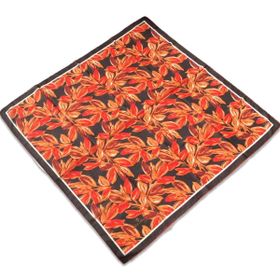 Silk Home 73055-43 Siyah Kırmızı Turuncu Çiçek Desen Soft Eşarp