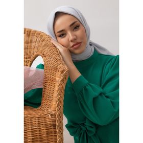 Silk Home Gümüş Düz Renk Twill Eşarp