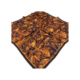 Silk Home SYR24930 Turuncu-Kiremit Çiçek Desen Tivil İpek Eşarp