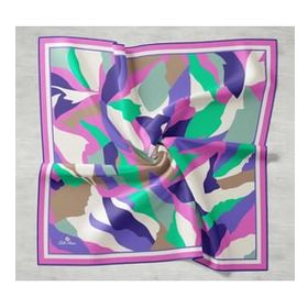 Silk Home SYR26539 Eflatun Desenli Sura İpek Eşarp