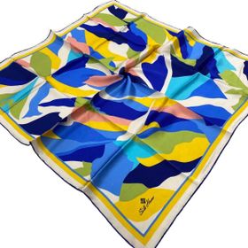 Silk Home SYR26550 Sarı Desenli Sura İpek Eşarp