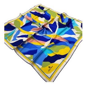 Silk Home SYR26550 Sarı Desenli Sura İpek Eşarp
