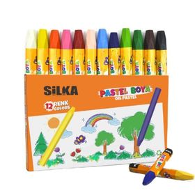 Silka 12 Renk Pastel Boya