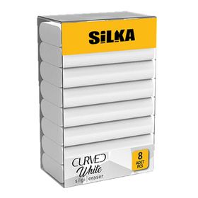 Silka Silgy Curved Beyaz 8'li Silgi Seti