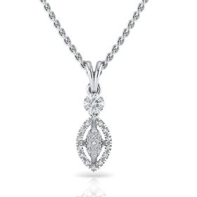 Silvanit 0.12 Karat Pırlantalı Kolye