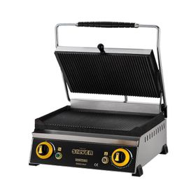 Silver 12-16 Dilim CE Belgeli 1800 W 8 Adet Pişirme Kapasiteli Teflon Çıkarılabilir Plakalı Izgara ve Tost Makinesi
