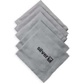 Silver Home 42x68 cm Gri Mikrofiber Dekoratif Cam Bezi (3 adet)