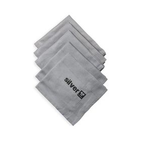 Silver Home 42x68 cm Gri Mikrofiber Dekoratif Cam Bezi (3 adet)