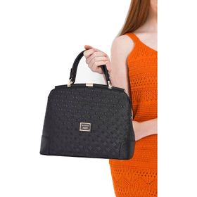 Silver Polo 706-10488 M46 SİYAH-MAT SİYAH Kadın Günlük Omuz Çantası