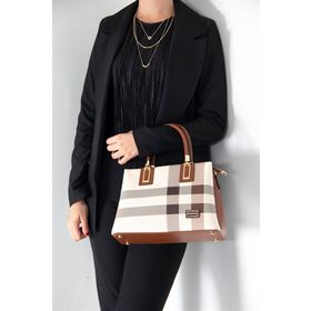 Silver Polo NV1000 Krem Taba Kadın El Çantası