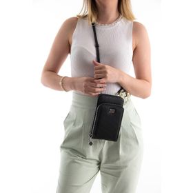 Silver Polo NV1011 Siyah Siyah Kadın Askılı Cüzdan
