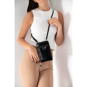 Silver Polo NV1011 Siyah Siyah Kadın Askılı Cüzdan
