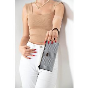 Silver Polo NV1046 Siyah Beyaz Kadın Kartlık Cüzdan