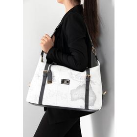 Silver Polo NV1064 Beyaz Antrasit Kadın Seyahat Çantası