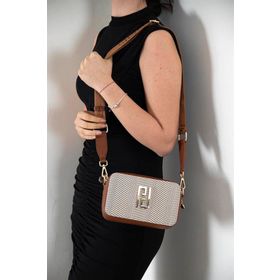 Silver Polo NV1078 Bej Taba Kadın Çapraz Çanta