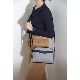 Silver Polo NV1093 Siyah Beyaz Siyah Kadın Çapraz Çanta