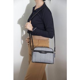 Silver Polo NV1093 Siyah Beyaz Siyah Kadın Çapraz Çanta