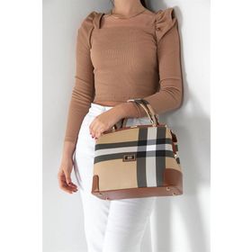 Silver Polo NV706 Bej-Taba Kadın El Çantası
