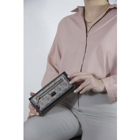 Silver Polo NV846 Platin Siyah Kadın Kartlık Cüzdan