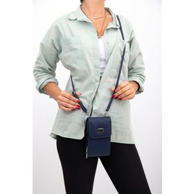 Silver Polo NV889 Lacivert Lacivert Kadın Askılı Cüzdan