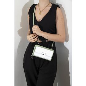 Silver Polo NV921 Beyaz Lacivert Yeşil Kadın Askılı Cüzdan