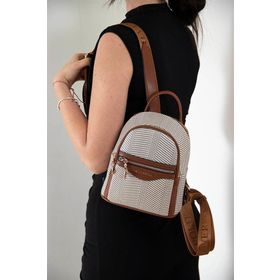 Silver Polo NV983 Bej Taba Kadın Sırt Çantası