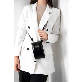 Silver Polo SP889 Siyah - Siyah Kadın Askılı Cüzdan