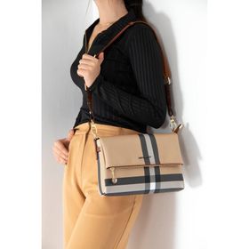 Silver Polo SP963 Bej Taba Kadın Çapraz Çanta