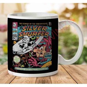 Silver Smurfer the Smurfs Silver Surfer Baskılı Kupa