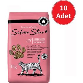 Silver Star Tavuklu Yetişkin 10x1 kg Kedi Maması