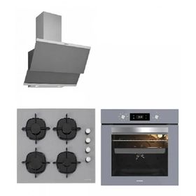 Silverline 3420 - CS5335S01 - BO65E4S01 3'lü Gri Ankastre Set
